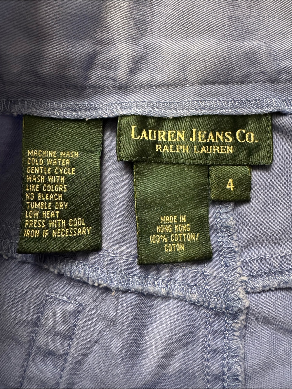 Lauren Jeans Co. Ralph Lauren Women’s Blue Straight Leg Pants Size 4 100% Cotton